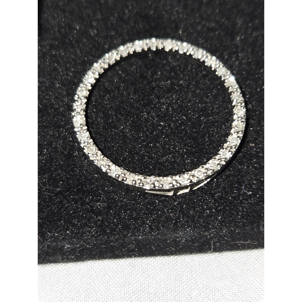 10K White Gold and Diamond Circle Of Life Pendant. 0.5 Diamond - Picture 5 of 6